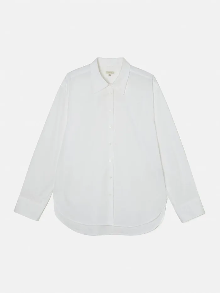 Jigsaw Cotton Poplin Shirt White Women Shirts and Tops