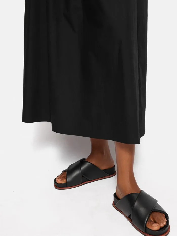 Jigsaw Cotton Poplin Skirt Black Women Skirts