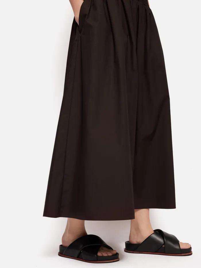 Jigsaw Cotton Poplin Skirt Brown Women Skirts