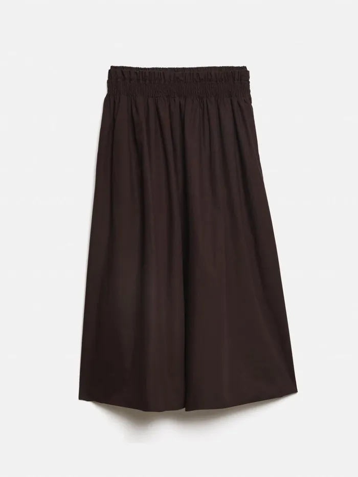 Jigsaw Cotton Poplin Skirt Brown Women Skirts