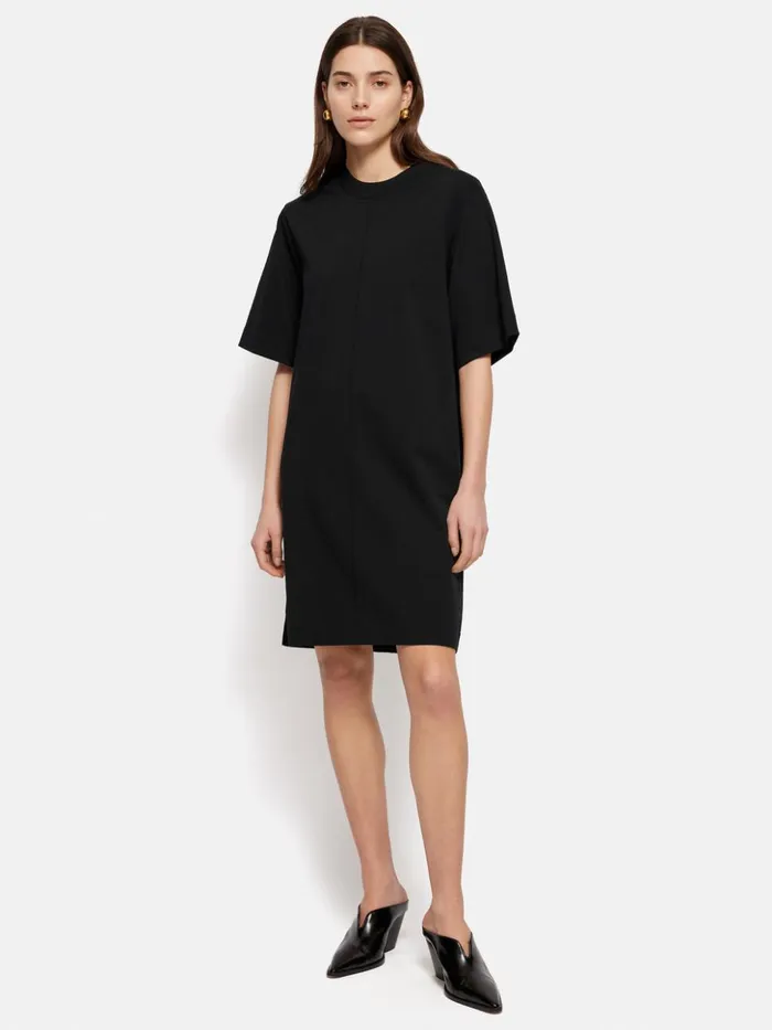 Jigsaw Cotton Riley TShirt Dress Black Women Dresses and Jumpsuits