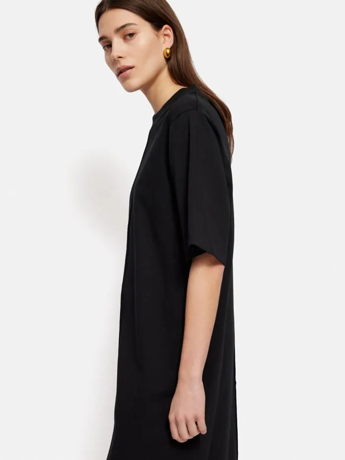 Jigsaw Cotton Riley TShirt Dress Black Women Dresses and Jumpsuits