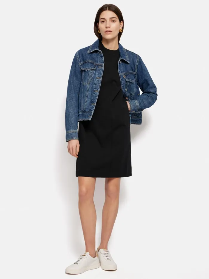 Jigsaw Cotton Riley TShirt Dress Black Women Dresses and Jumpsuits