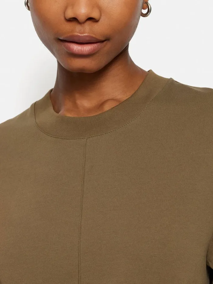 Jigsaw Cotton Riley TShirt Dress Khaki Women Dresses and Jumpsuits
