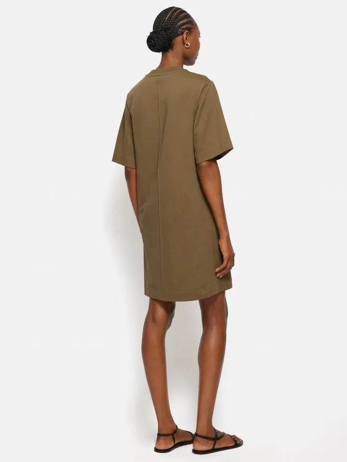 Jigsaw Cotton Riley TShirt Dress Khaki Women Dresses and Jumpsuits