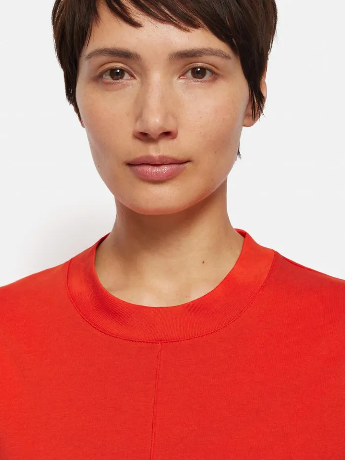 Jigsaw Cotton Riley TShirt Dress Red Women Dresses and Jumpsuits
