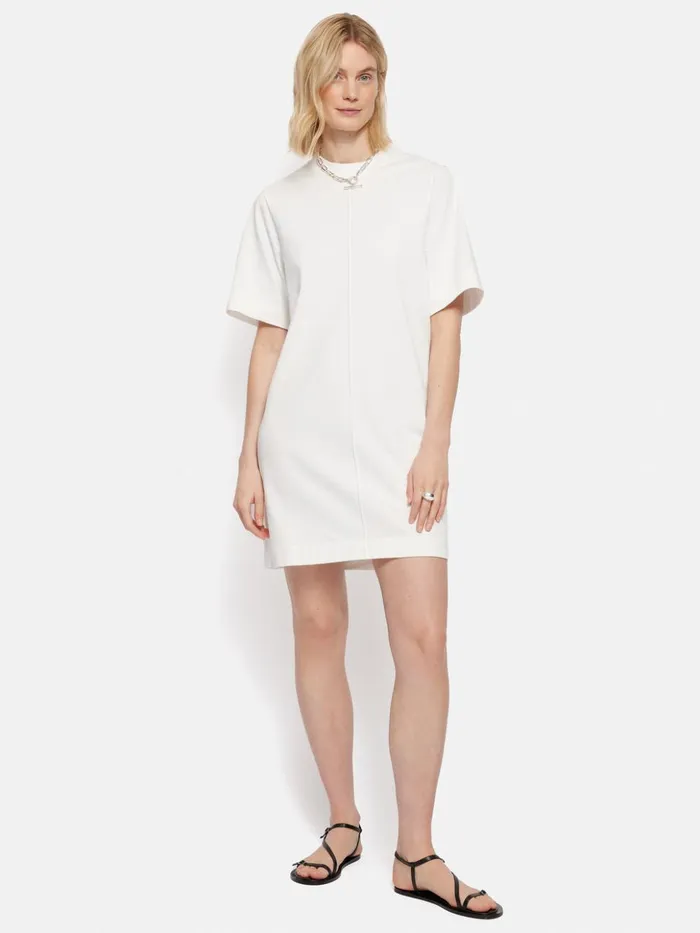 Jigsaw Cotton Riley TShirt Dress White Women Dresses and Jumpsuits