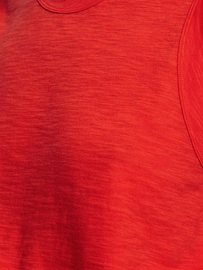 Jigsaw Cotton Slub Tank Top Red Women Shirts and Tops