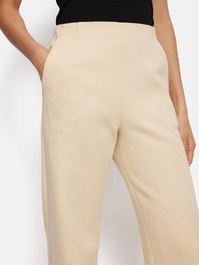 Jigsaw Crepe Ponte Jersey Blake Trouser Cream Women Trousers
