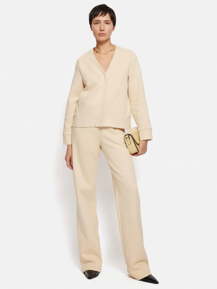 Jigsaw Crepe Ponte Jersey Blake Trouser Cream Women Trousers