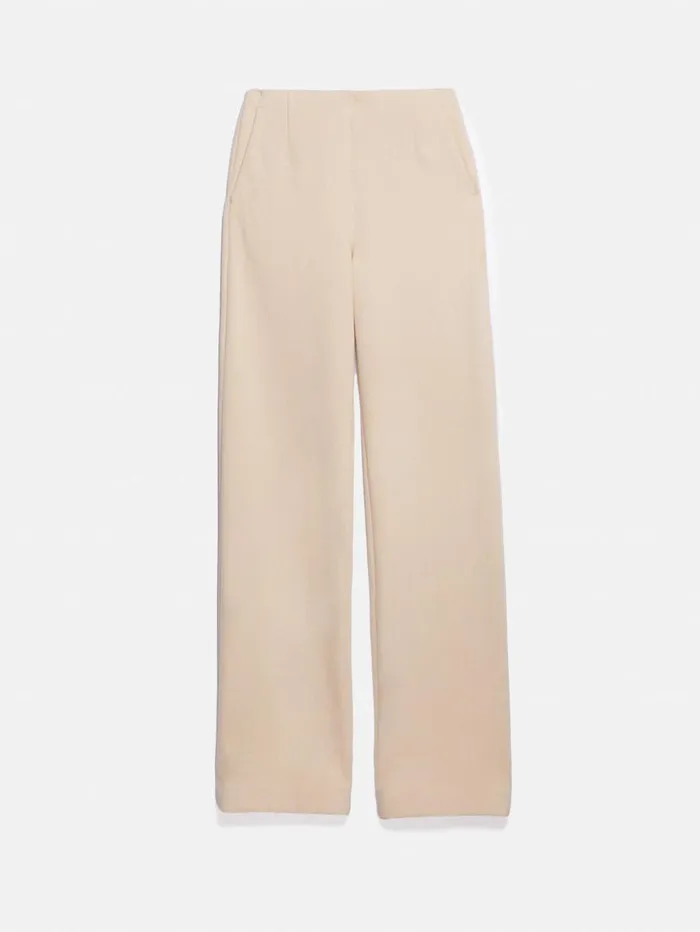 Jigsaw Crepe Ponte Jersey Blake Trouser Cream Women Trousers