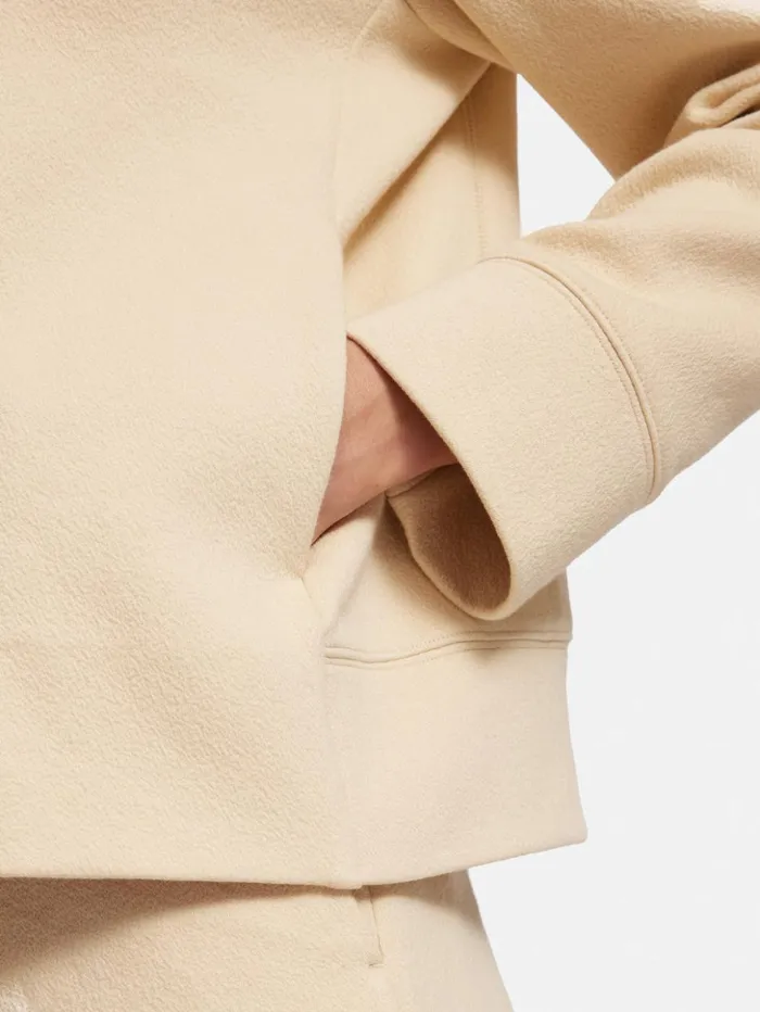 Jigsaw Crepe Ponte Jersey Jacket Cream Women Coats and Jackets