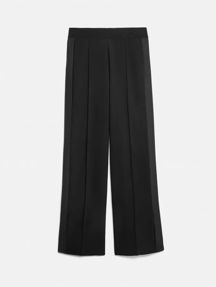 Jigsaw Crepe Split Hem Jogger Black Women Trousers