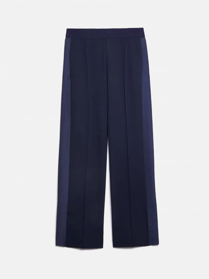 Jigsaw Crepe Split Hem Jogger Navy Women Trousers