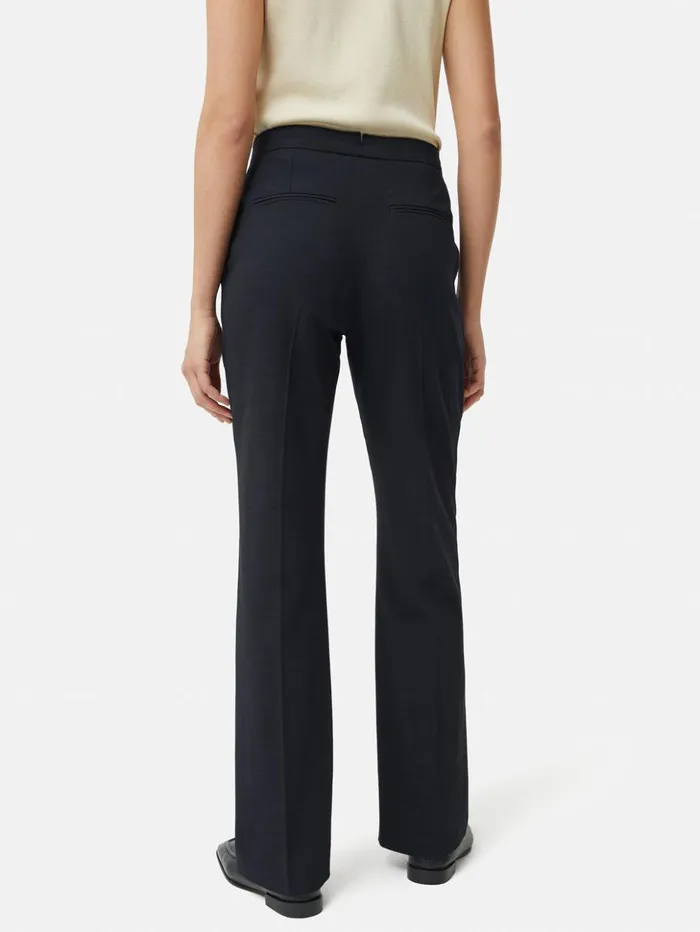 Jigsaw Crosshatch Mason Trouser Navy Women Trousers