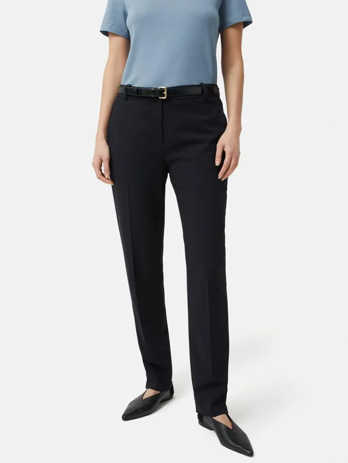 Jigsaw Crosshatch Palmer Trouser Navy Women Trousers