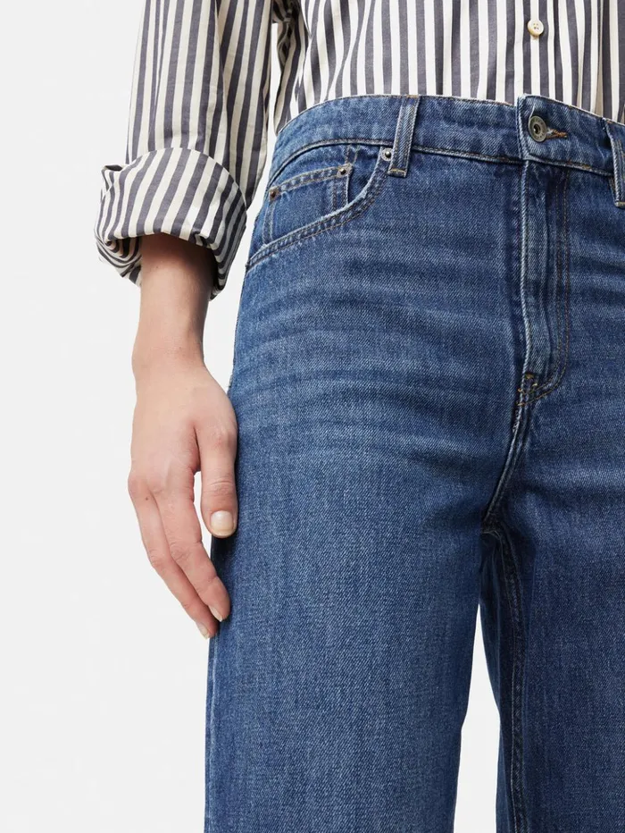Jigsaw Delmont Cropped Tapered Jean Blue Women Trousers