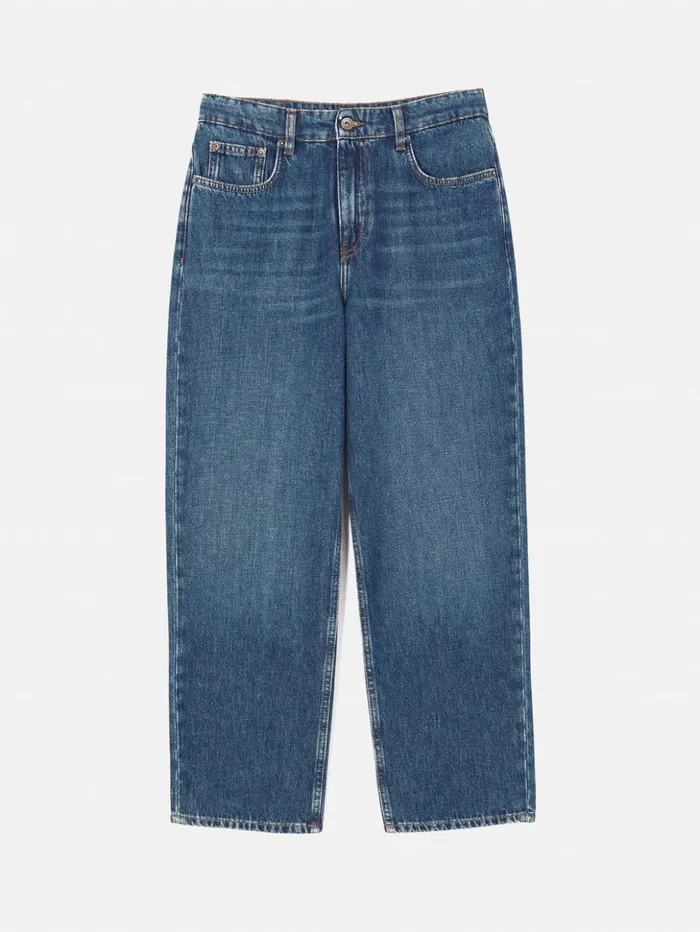 Jigsaw Delmont Cropped Tapered Jean Blue Women Trousers