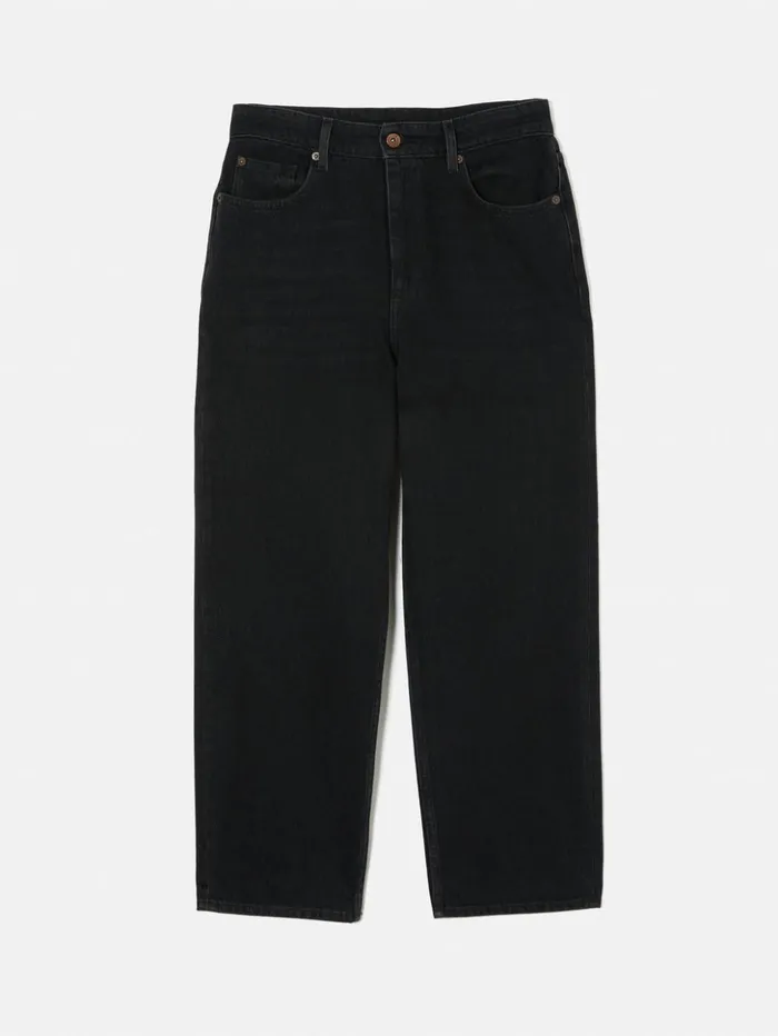 Jigsaw Delmont Cropped Tapered Jean Washed Black Women Denim