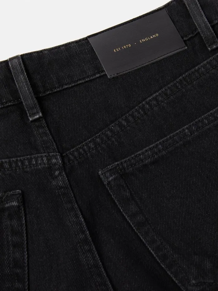 Jigsaw Delmont Cropped Tapered Jean Washed Black Women Denim