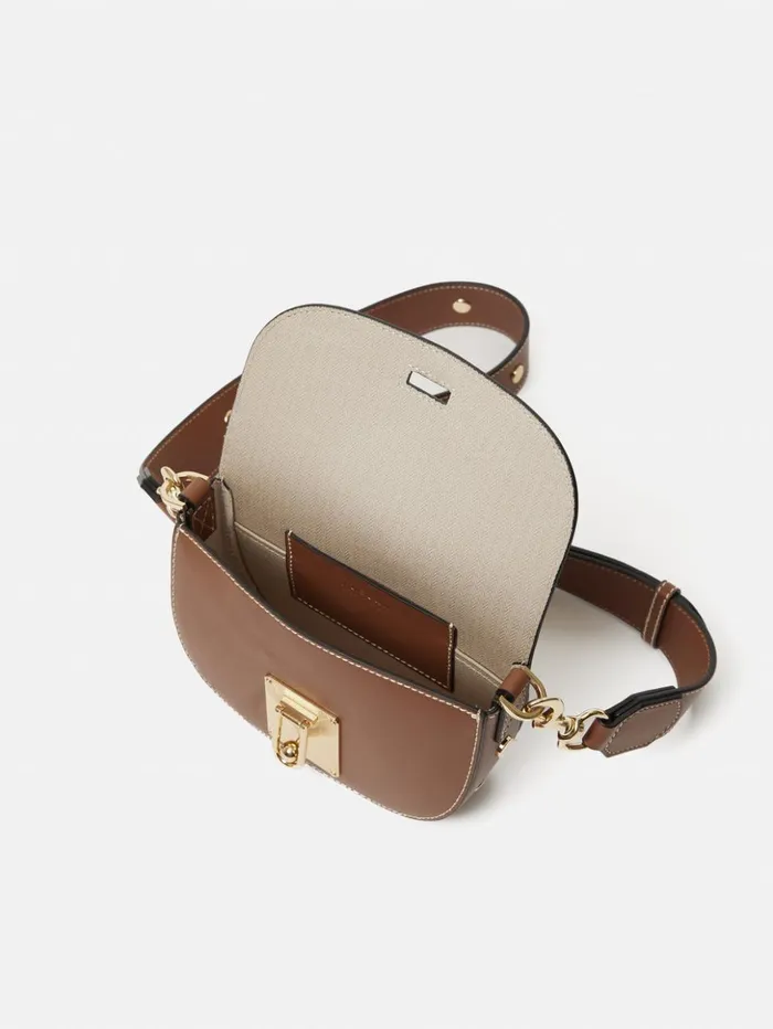 Jigsaw Denbigh Studded Leather Bag Tan Women Bags