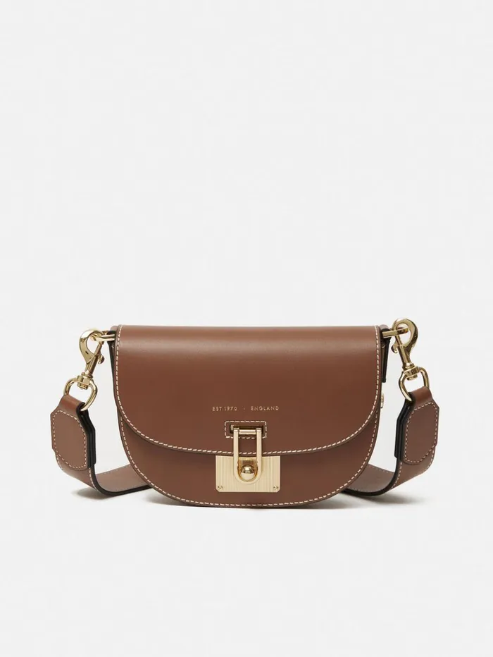 Jigsaw Denbigh Studded Leather Bag Tan Women Leather
