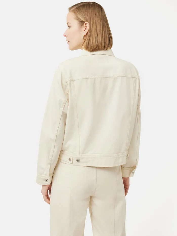 Jigsaw Denim Jacket Cream Women Coats and Jackets