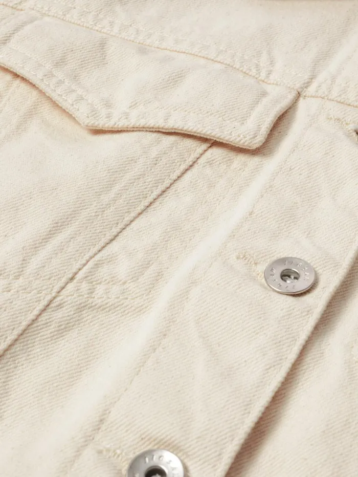Jigsaw Denim Jacket Cream Women Coats and Jackets