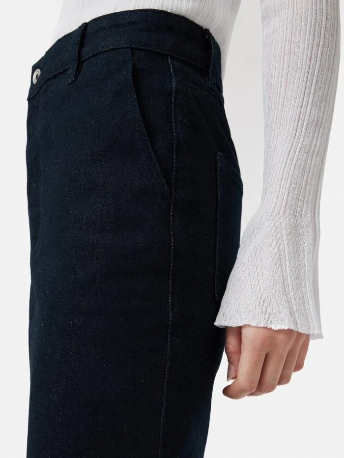 Jigsaw Denim Pencil Midi Skirt Indigo Women Skirts