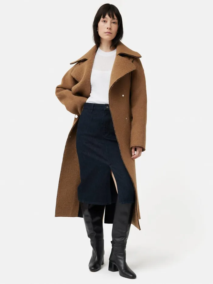 Jigsaw Denim Pencil Midi Skirt Indigo Women Skirts