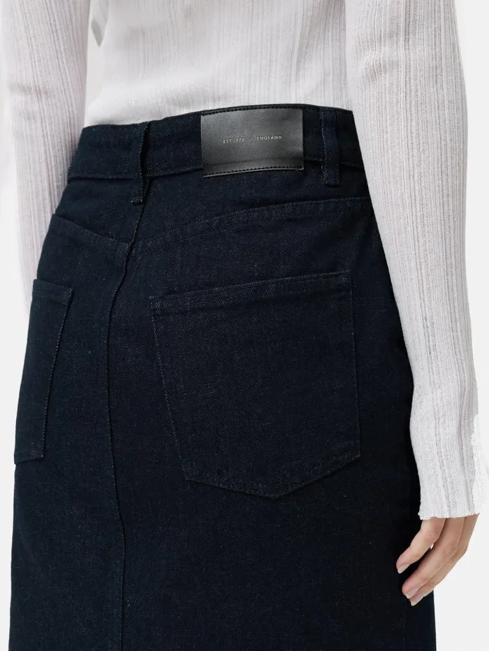 Jigsaw Denim Pencil Midi Skirt Indigo Women Skirts