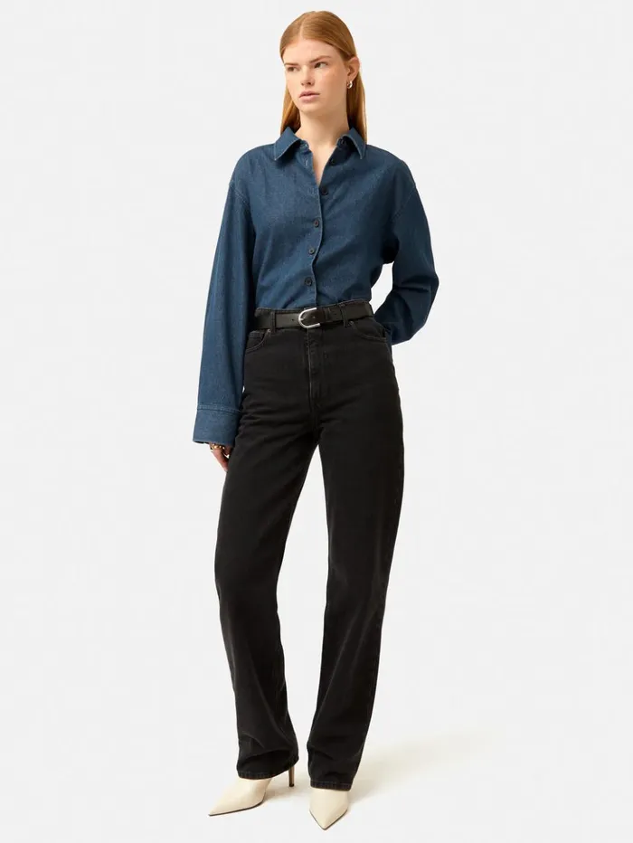 Jigsaw Denim Relaxed Shirt Indigo Women Shirts and Tops