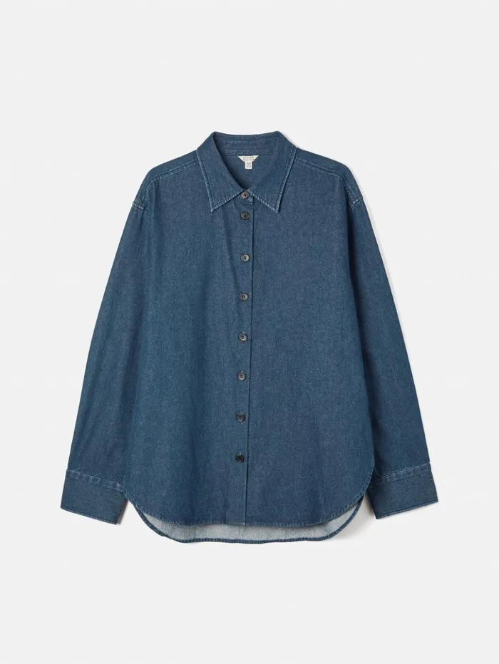 Jigsaw Denim Relaxed Shirt Indigo Women Shirts and Tops