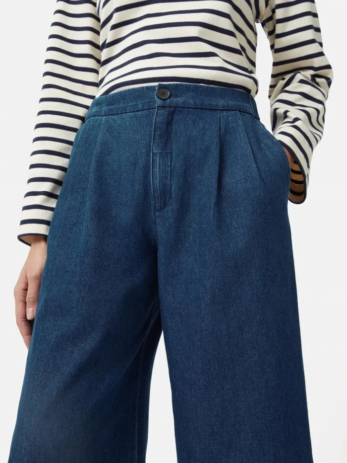 Jigsaw Denim Relaxed Trouser Indigo Women Trousers