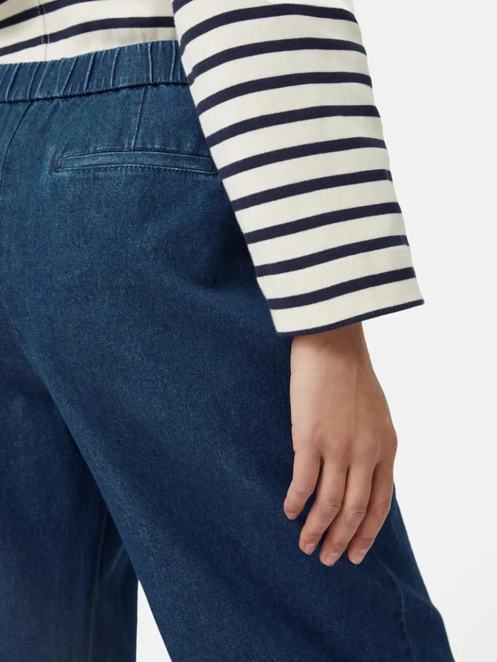 Jigsaw Denim Relaxed Trouser Indigo Women Trousers