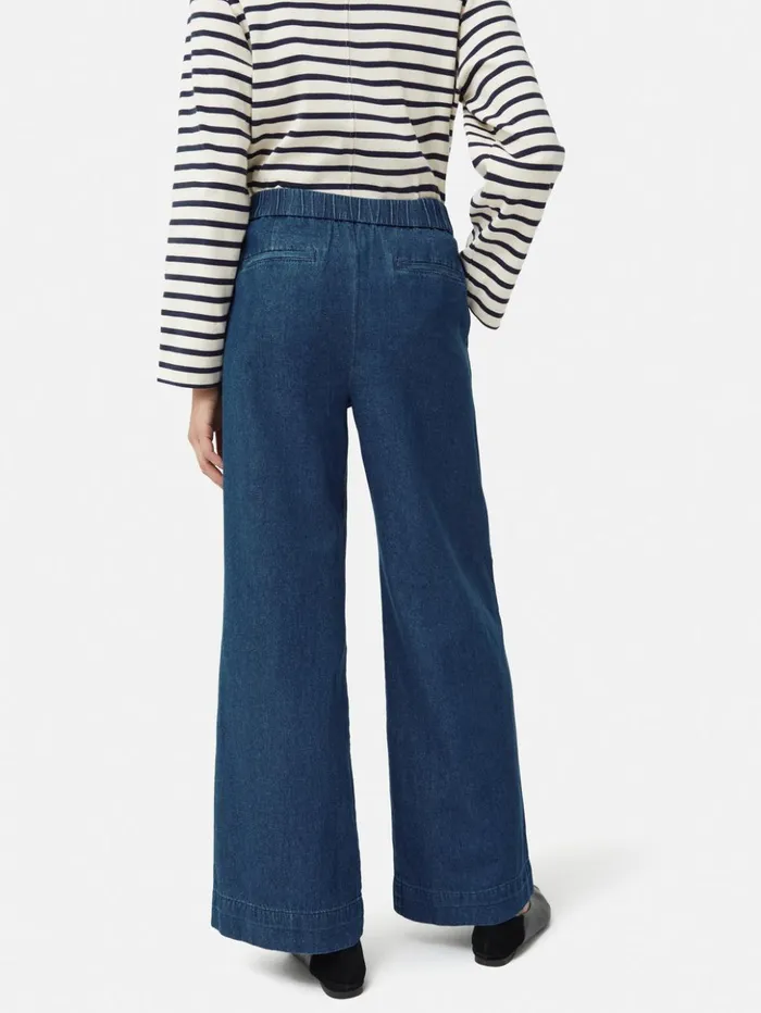 Jigsaw Denim Relaxed Trouser Indigo Women Trousers