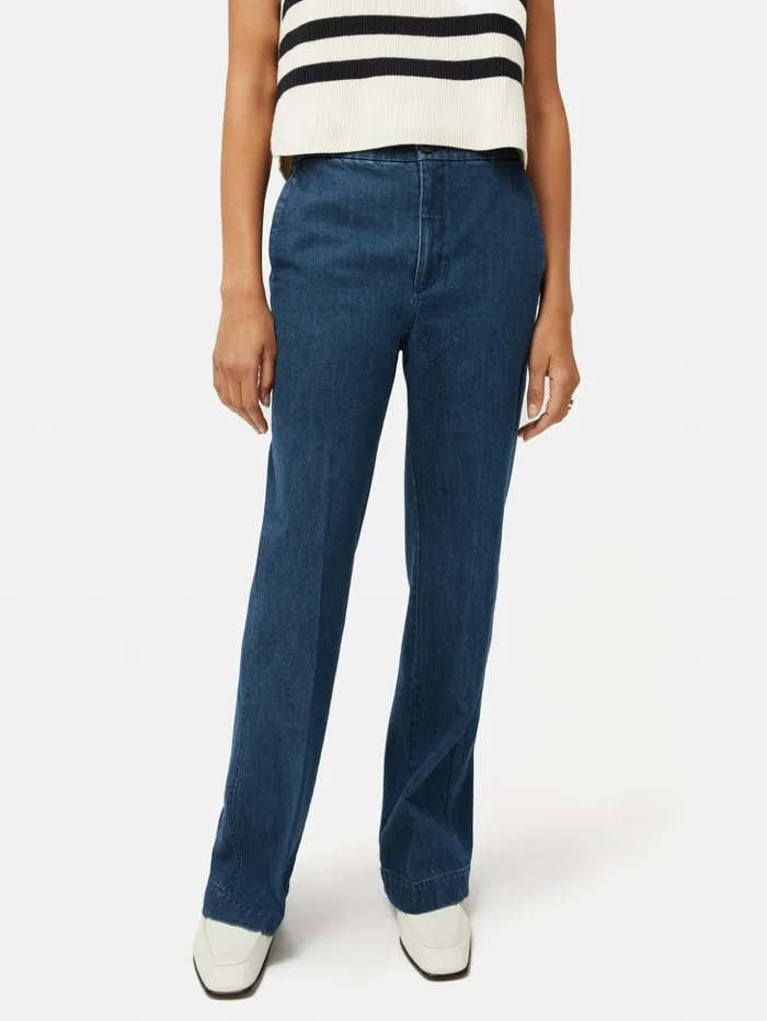 Jigsaw Denim Tailored Trouser Indigo Women Trousers