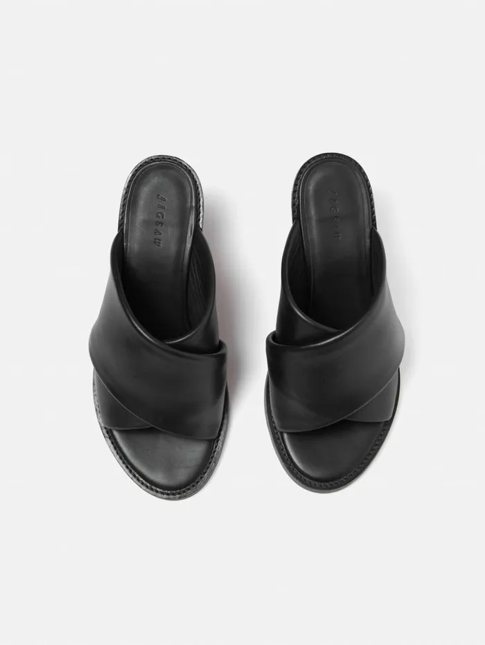 Jigsaw Duvile Padded Heel Sandal Black Women Sandals