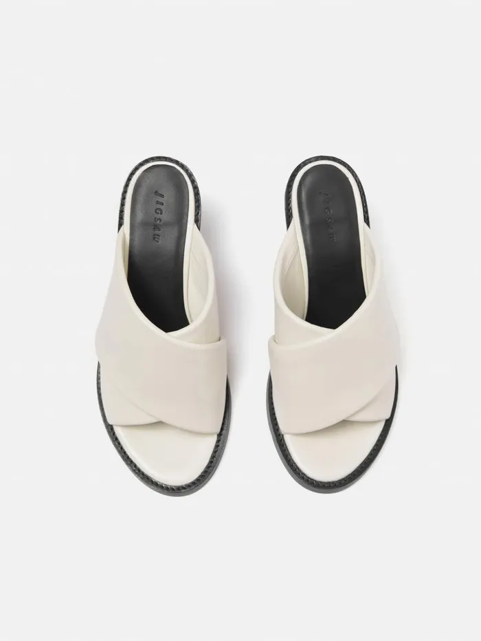 Jigsaw Duvile Padded Heel Sandal White Women Heels