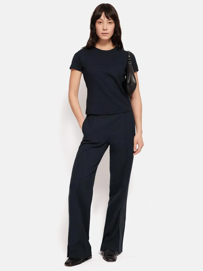 Jigsaw Fine Cotton Tee Navy Women Shirts and Tops