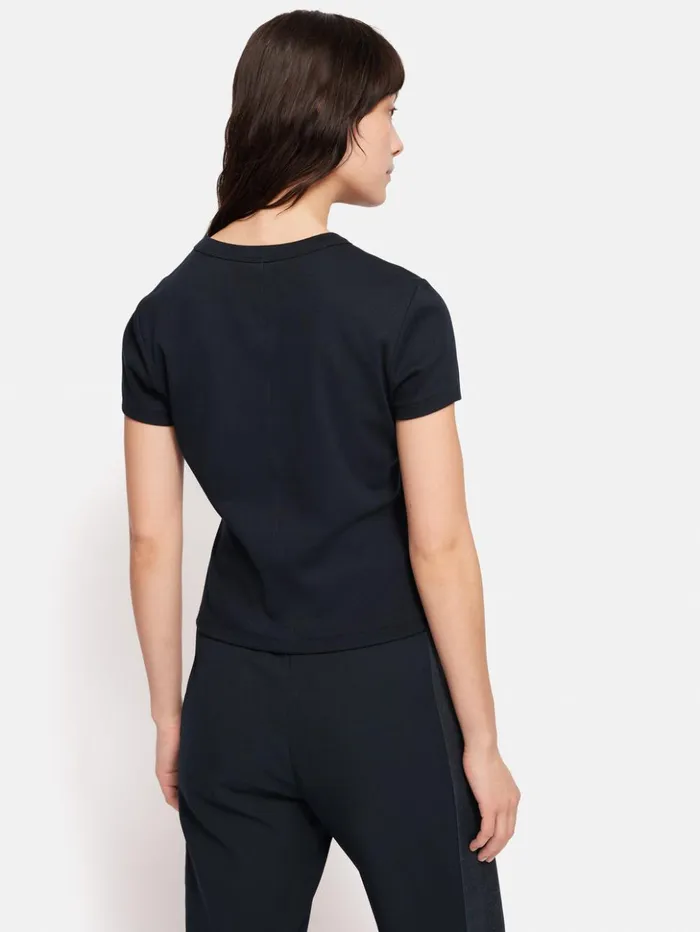 Jigsaw Fine Cotton Tee Navy Women Shirts and Tops