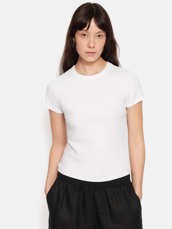 Jigsaw Fine Cotton Tee White Women Shirts and Tops