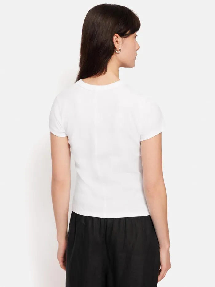 Jigsaw Fine Cotton Tee White Women Shirts and Tops