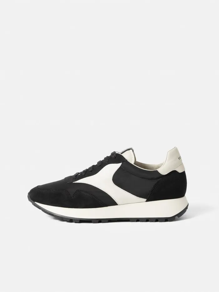 Jigsaw Finsbury Vintage Runner Trainer Black Women Flats