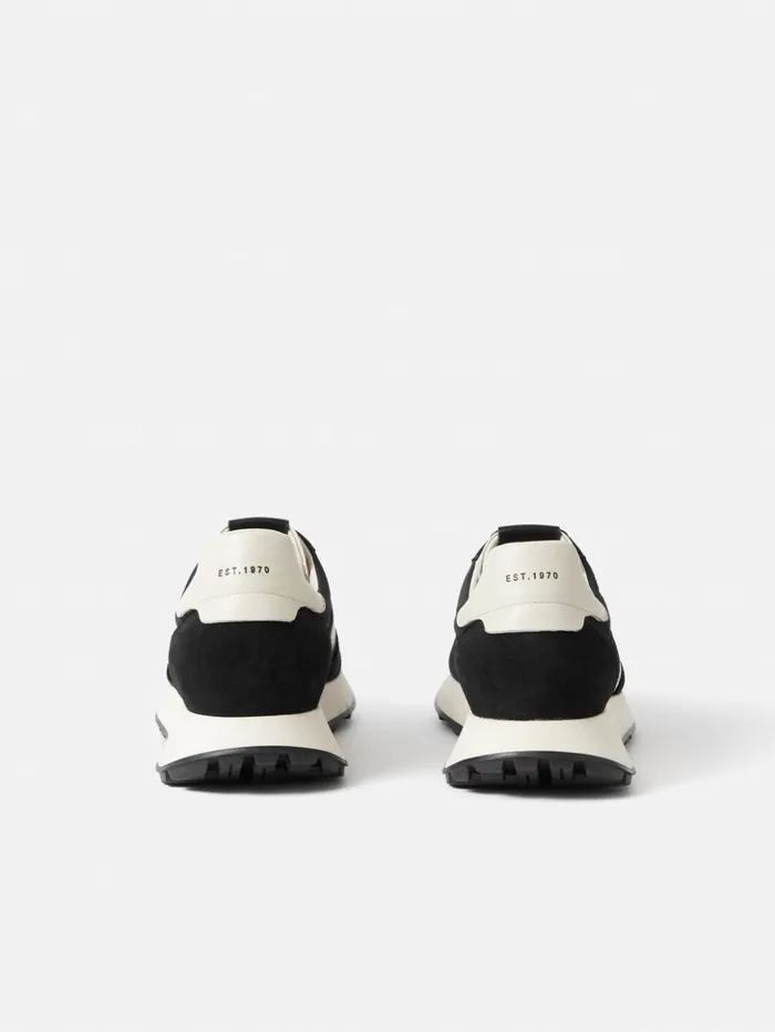 Jigsaw Finsbury Vintage Runner Trainer Black Women Flats