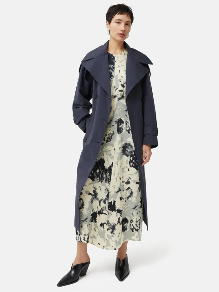 Jigsaw Floral Echo Dress Grey Women Dresses and Jumpsuits