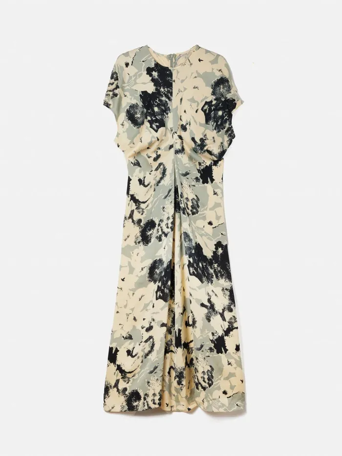 Jigsaw Floral Echo Dress Grey Women Dresses and Jumpsuits