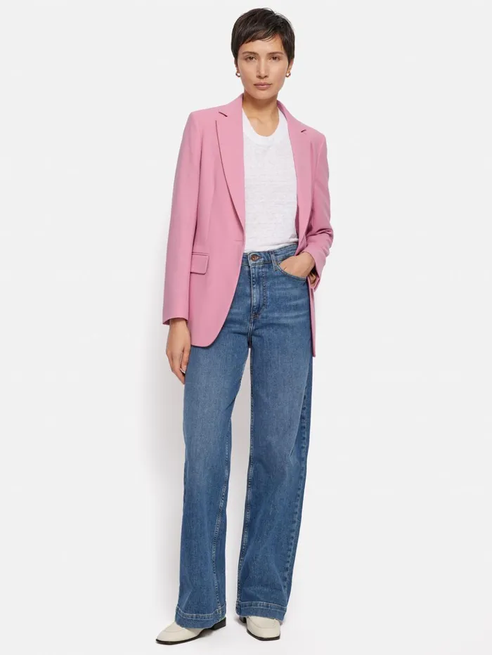Jigsaw Fluid Twill Knox Jacket Pink Women Coats and Jackets