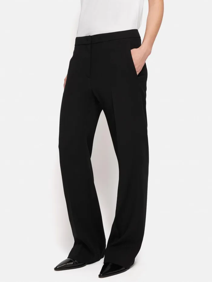 Jigsaw Fluid Twill Mason Trouser Black Women Trousers