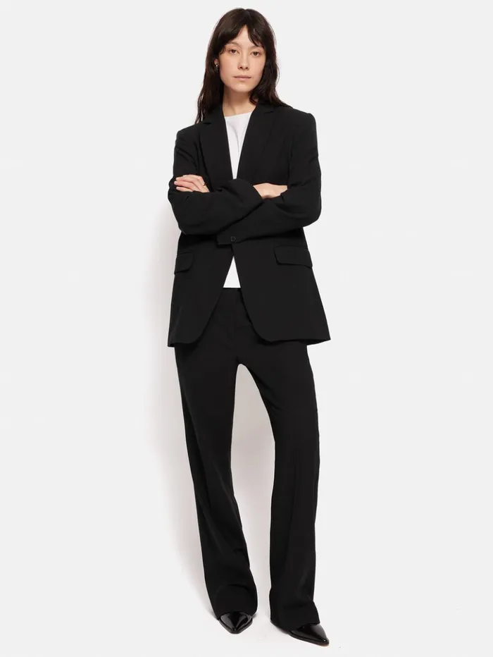 Jigsaw Fluid Twill Mason Trouser Black Women Trousers